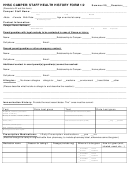 Hhsc Camper/ Staff Health History Form 1/2