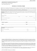 Form Acp-5 - Minimal Testing Form - Administrative Committee For Pistachios