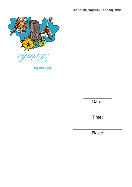 Cocktail Party Invitation Template Printable pdf