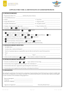 Application Form For A Certificate Of Airworthiness