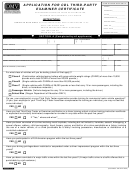 Form 735-6767 - Application For Cdl Third-party Examiner Certificate
