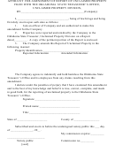 Form - Affidavit For Amendment Of Report Of Unclaimed Property Filed With The Oklahoma State Treasurer's Office, Unclaimed Property Division
