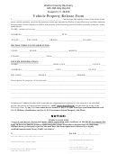 Vehicle Property Release Form