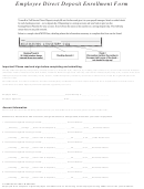 Employee Direct Deposit Enrollment Form