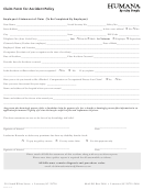 Form 6554 5/10 - Claim Form For Accident Policy