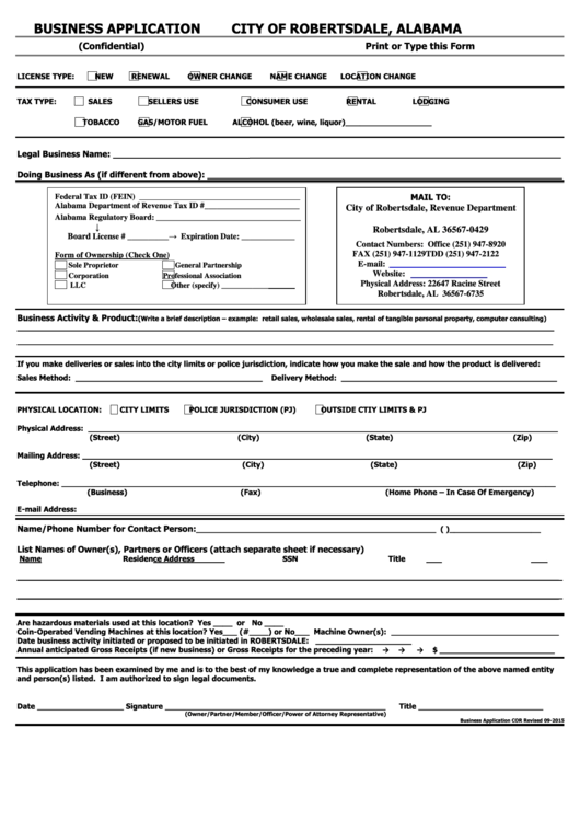 Top 29 Alabama Business Forms And Templates free to download in PDF format