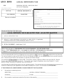 Form Ls-3 - Local Services Tax Personal Return - 2015