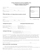 College Educational Assistance Eligibility Form