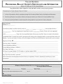 Form Ds-de 49 Ts - Provisional Ballot Voter's Certificate And Affirmation - Provisional Ballot Processing Procedures (2006)