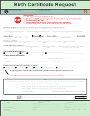 Birth Certificate Request Form