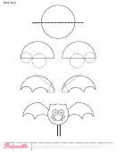 Happy Halloween Template - Bitty Bats, Spooky Moons, Dangling Spiders Printable pdf