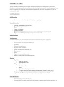 Resume Format Sample Form