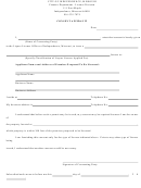 Consent Affidavit - City Of Independence, Missouri Finance Department Printable pdf