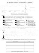 Child Custody And Support Judgment Form - St. Louis County, Missouri