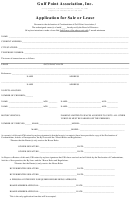 Application For Sale Or Lease Form