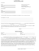 Amended Notice Of Small Claim Form - Henry County, Indiana