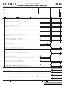 Fillable Form Ar1002nr - Nonresident Fiduciary Return - 2006 Printable pdf