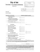 Consumers Tax On Sales And Services Form - City Of Eek, Alaska