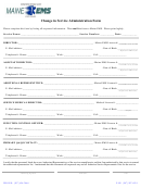 Change In Service Administration Form