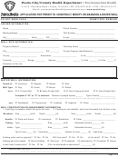 Application For Permit To Construct, Modify Or Abandon A Water Well - Peoria City/county Health Department