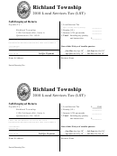 Local Services Tax (Lst) Form - Richland Township - 2010 Printable pdf