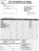 Sales, Lease, Rental And Use Tax Report Form