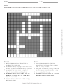 Space Crossword Worksheet