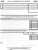 Form 200 - Local Intangibles Tax Return - 2007