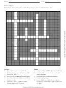 Black History Crossword Worksheet