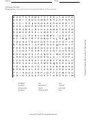 Word Search Worksheet - Chinese Zodiac