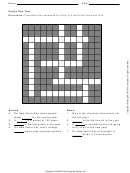 Happy New Year Crossword Puzzle Template