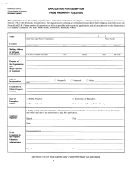 Form 62a023 - Application For Exemption From Property Taxation