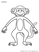 Monkey Coloring Sheet