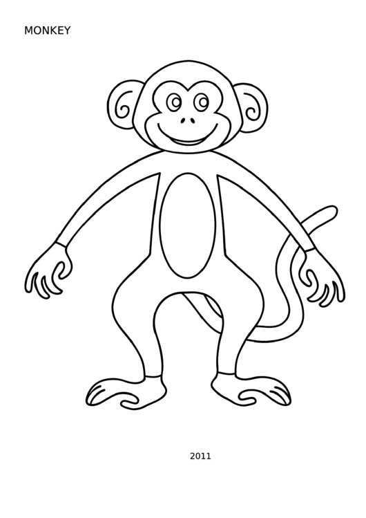 Monkey Coloring Sheet Printable pdf