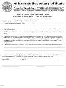 Form Fl-04 - Application For Cancellation By Foreign Limited Liability Company