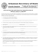 Form Fl-01 - Application For Certificate Of Registration Of Limited Liability Company