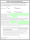 Credit Card Information Form