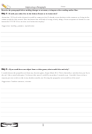 English Grammar Worksheet - Improving A Paragraph Printable pdf