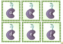 Alphabet Card Template - Beans