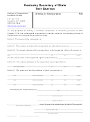 Form Sos Pai - Articles Of Incorporation - 2007
