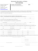 Fillable Form Kps - Articles Of Incorporation Professional Service Corporation - 2007 Printable pdf