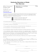 Form Fcw - Application For Certificate Of Withdrawal With Instructions
