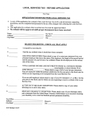 Local Services Tax -refund Application