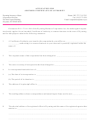 Fillable Application For Amended Certificate Of Authority - 2000 Printable pdf