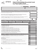 Form Ct-612 - Claim For Remediated Brownfield Credit For Real Property Taxes