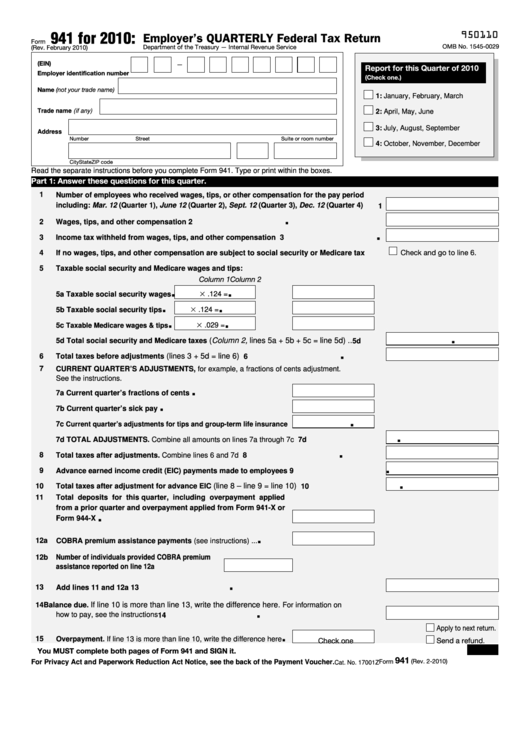 fillable-form-941-employer-s-quarterly-federal-tax-return-2010