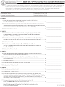 Form Ia 147 - Franchise Tax Credit Worksheet - 2006