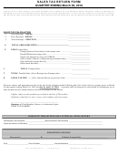 Sales Tax Return Form - City Of Thorne Bay - 2010 Printable pdf