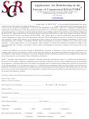 Application For Membership In The Society Of Commercial Realtors