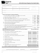 Form 54-001a - Iowa Property Tax Credit Claim - 2015-2016